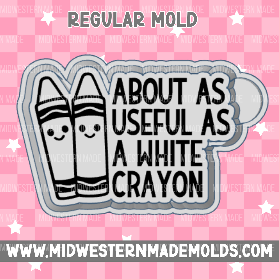 White Crayon Freshie Mold