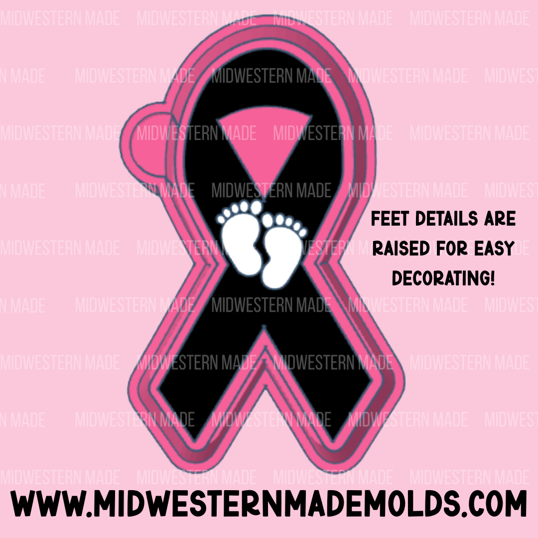 NICU Awareness Ribbon Freshie Mold